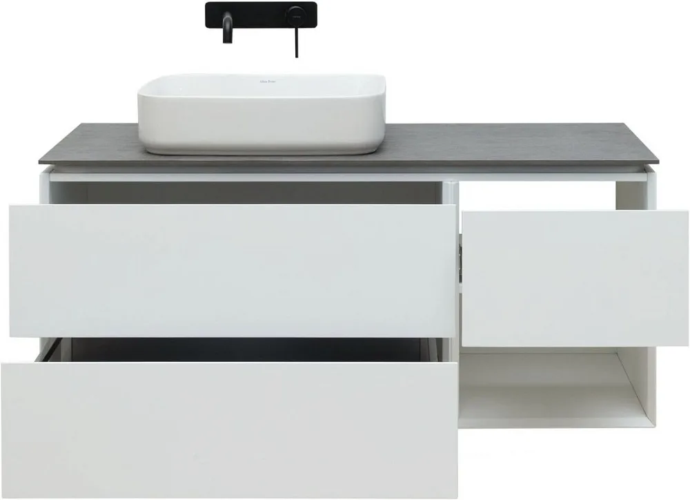 Тумба под раковину без столешницы Allen Brau Infinity 120 L подвесная, белый матовый Sancos — официальный сайт