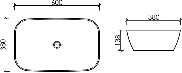 Накладная раковина Ceramicanova Element CN6049MH антрацит матовая