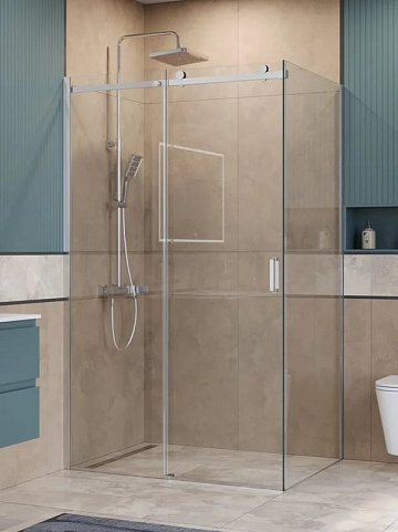 Душевой уголок BelBagno Soft Close-2 AH-1-130/90-C-Cr профиль хром