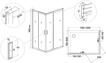 Душевой уголок Veconi Rovigo RV-14 120x80