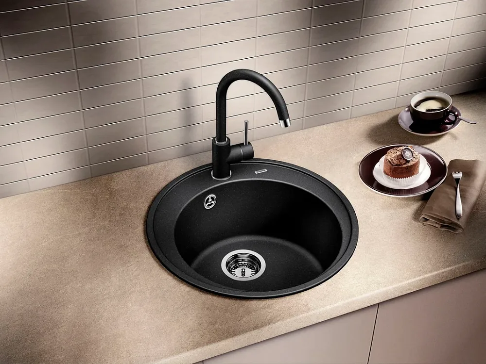 Смеситель для кухни Blanco Mida Silgranit 524202 (519415) черный Sancos — официальный сайт