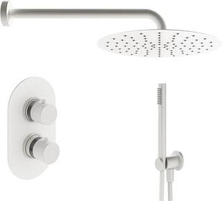 Душевой комплект Plumberia Selection Ixo KITXOT18BO, С ВНУТРЕННЕЙ ЧАСТЬЮ, белый матовый