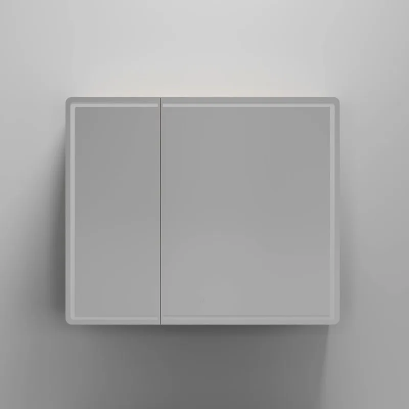 Зеркало-шкаф Sancos Mirror 90 с подсветкой, дуб галифакс натуральный Sancos — Оригинал