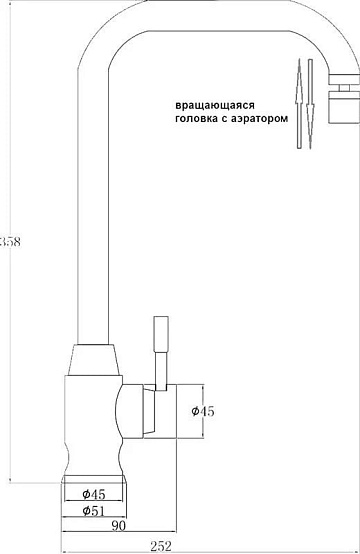 Смеситель для кухни Steel Hammer Inox SH 5177 INOX