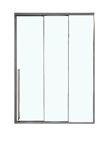 Душевая дверь в нишу Veconi Premium Prato 300 CH-R 160, профиль матовый хром, стекло прозрачное