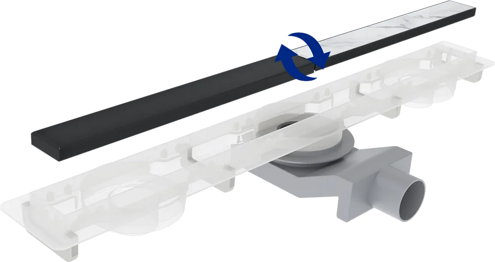 Душевой трап (лоток) Plumberia Selection PSM Modular 60 см, черный матовый Sancos — официальный сайт