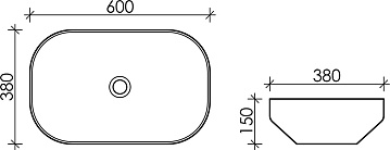Накладная раковина Ceramicanova Element CN5030 60 см