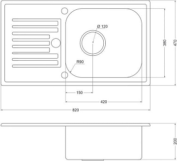 Мойка кухонная Oulin OL-101Y