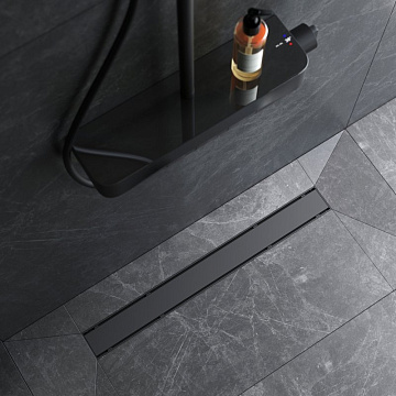 Душевой трап (лоток) AM.PM PrimeFlow Tile 70 см, черный матовый