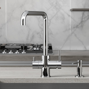 Смеситель для кухни Sancos Vela, с краном под фильтр для питьевой воды, хром, SC4013CH