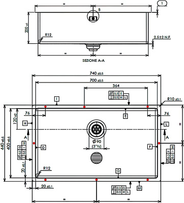 Мойка кухонная Alveus Nox 60