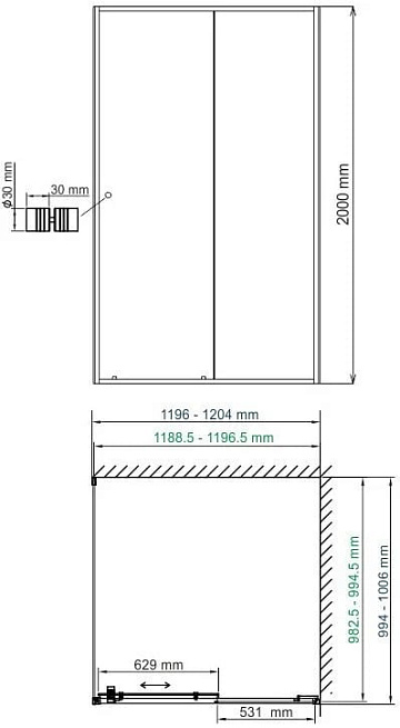 Душевой уголок Wasserkraft Dill 61S10