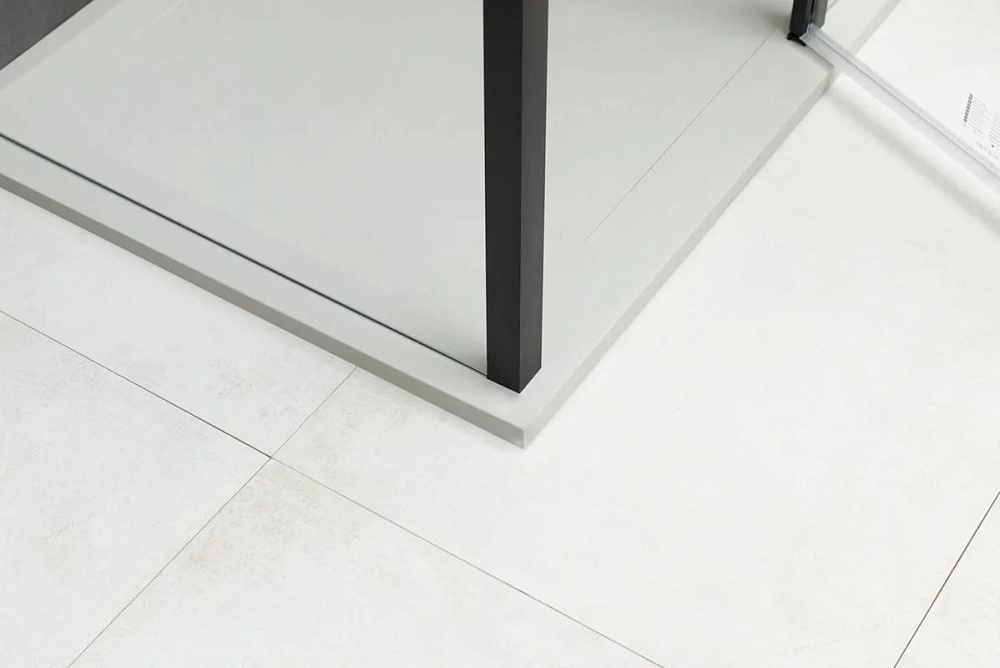 Душевой уголок Allen Brau Priority 140x80, профиль черный браш, стекло прозрачное