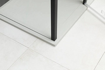 Душевой уголок Allen Brau Priority 100x90, профиль черный браш, стекло прозрачное