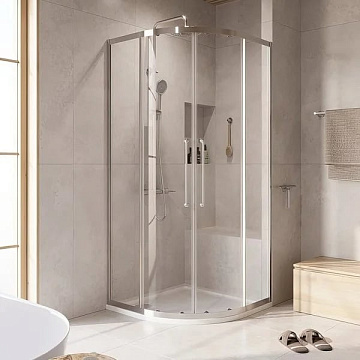 Душевой уголок Cezares Relax RELAX-304-R-2-90-C-CR 90x90, профиль глянцевый хром