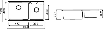 Мойка кухонная Seaman Eco Roma SMR-8650B с клапан-автоматом