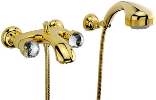 Смеситель для ванны с душем Migliore Axo Swarovski 18505, золото