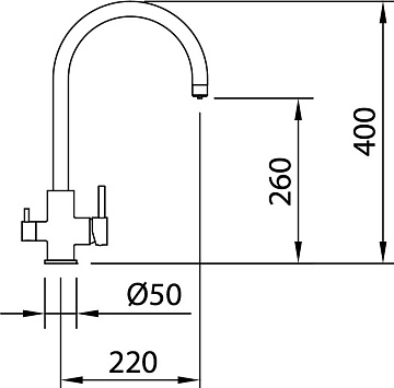 Смеситель для кухни Clever Osmosis 60150