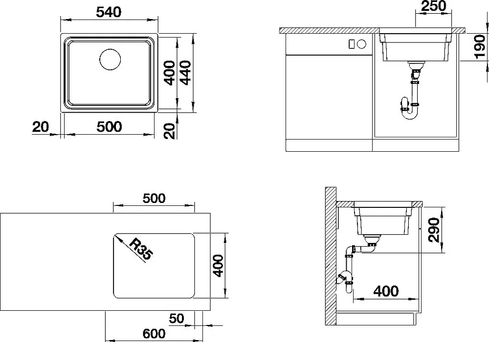 Мойка кухонная Blanco Etagon 500-U Sancos — официальный сайт
