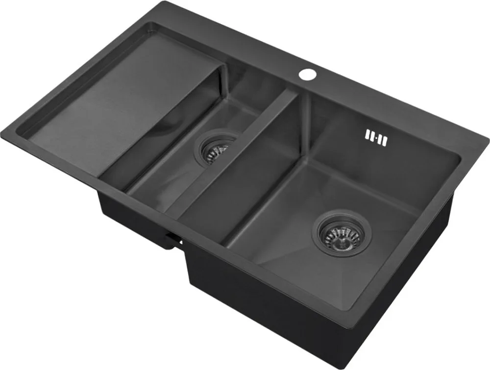 Мойка кухонная Zorg Inox PVD 5178-2-R grafit Sancos — официальный сайт