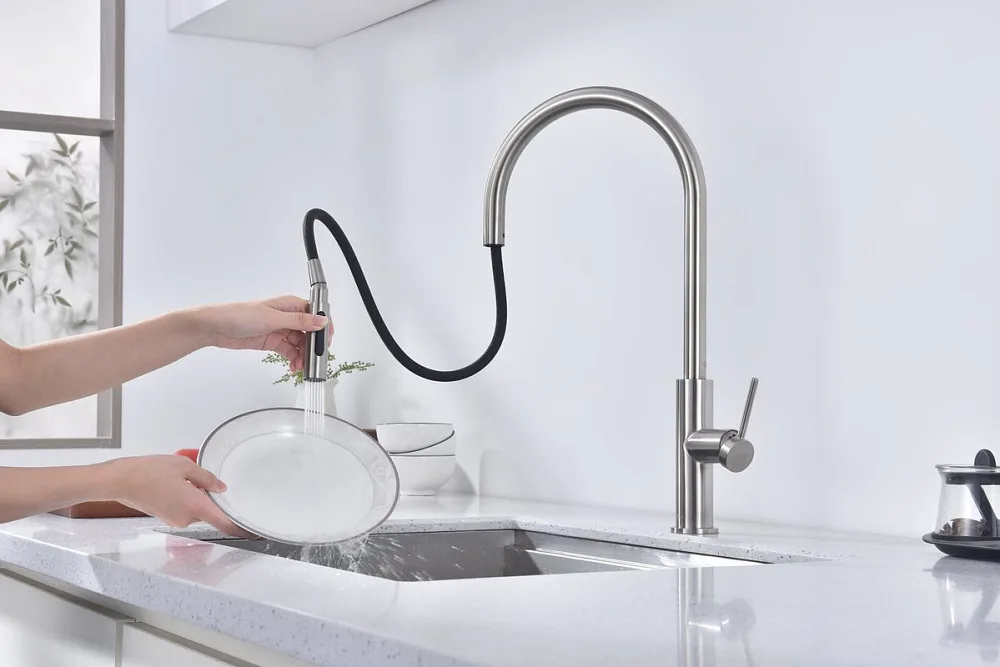 Смеситель для кухни Paulmark Senso Se215180-BS брашированная сталь Sancos — официальный сайт