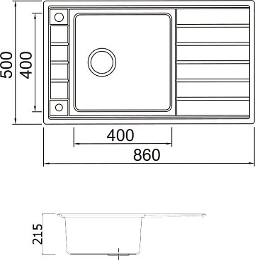 Мойка кухонная Seaman Eco Roma SMR-8650A с клапан-автоматом