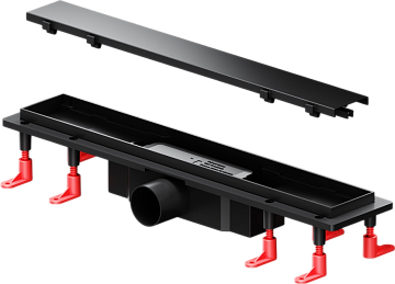 Душевой трап (лоток) AM.PM PrimeFlow Tile 50 см, черный матовый