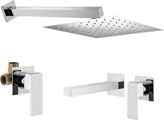 Комплект для ванной Plumberia Selection Tag KITTG01CR220 С ВНУТРЕННЕЙ ЧАСТЬЮ, хром
