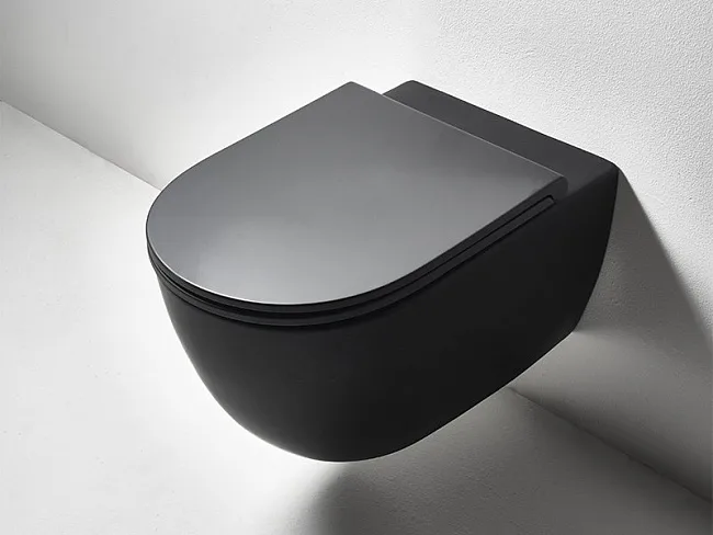 Крышка-сиденье Simas Trevi TR 004 black matt с микролифтом, матовая черная Sancos — Оригинал