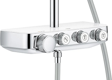 Душевая стойка Grohe Euphoria SmartControl 310 Duo 26507LS0, белая луна, с термостатом