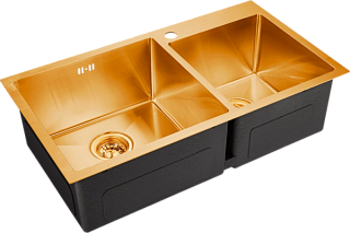 Мойка кухонная Emar PVD EMB-210 PVD Nano Golden