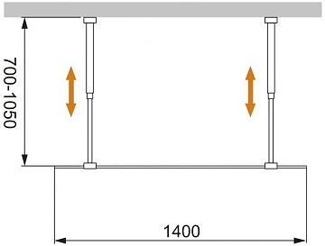 Душевая перегородка Cezares Liberta -L-2-140-C-Cr