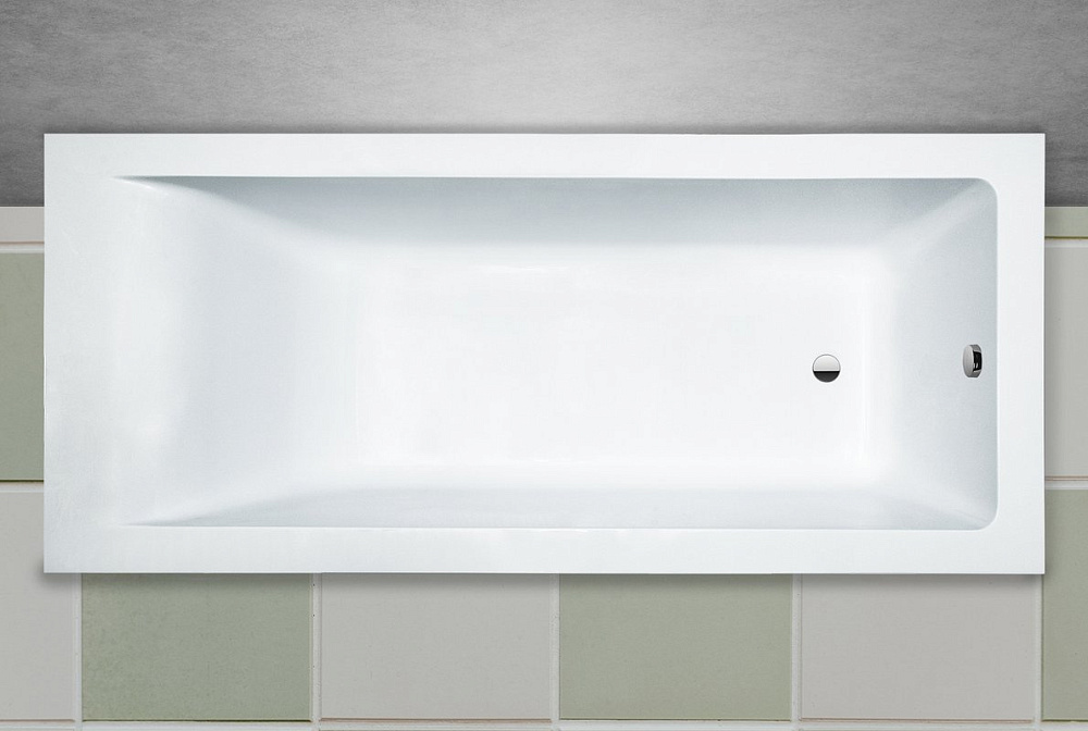 Ванна из искусственного камня Marmo Bagno Ницца 190x90 см, встраиваемая, белая, на ножках