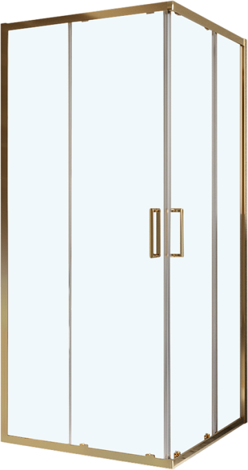 Душевой уголок BelBagno Luce A-2-90-C-ORO 90x90, профиль золото, стекло прозрачное