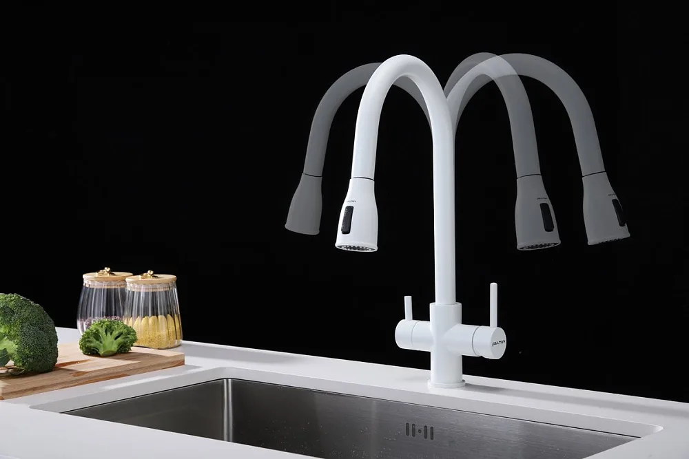 Смеситель для кухни Paulmark Lange La214212-WH, белый матовый Sancos — официальный сайт