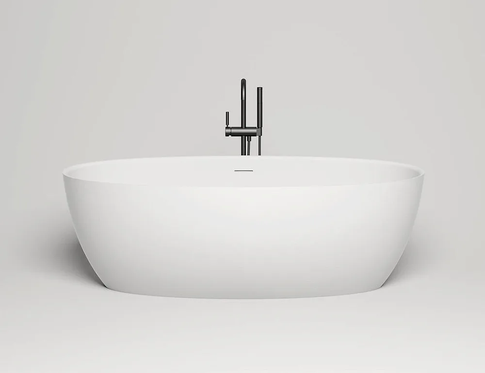 Ванна из искусственного камня Salini Alda S-Sense 160x70 см, отдельностоящая, белая, овальная, со сл Sancos — официальный сайт