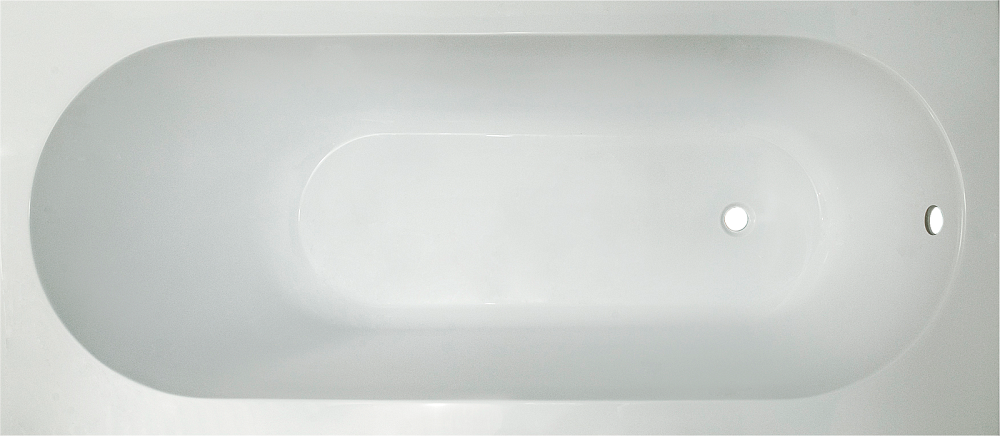 Ванна из искусственного камня Marmo Bagno Лючия 170x70 см, пристенная, белая, на ножках