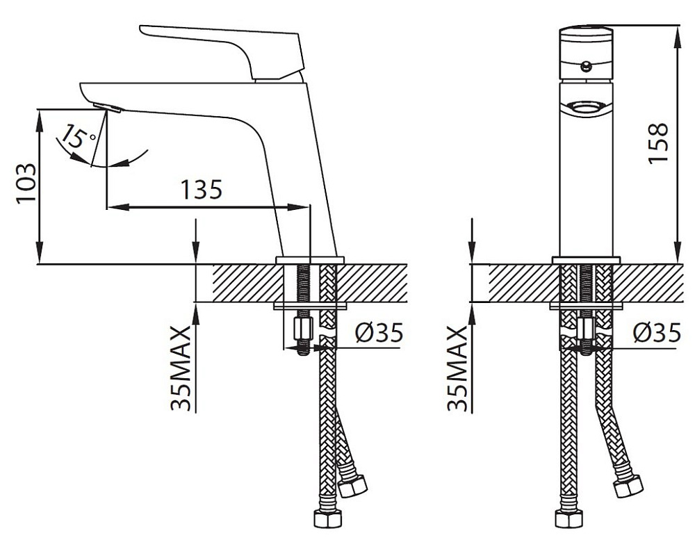 CREAVIT Cмеситель для раковины SP1500