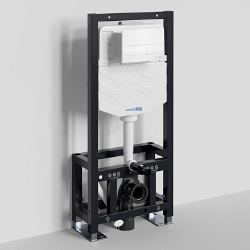 Система инсталляции для унитазов Wasserkraft Dill 61TLT.010.ME.WH04, с кнопкой смыва белой