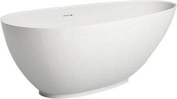 Ванна из искусственного камня Salini Paola 170x85 см, отдельностоящая, матовая белая, овальная, со с