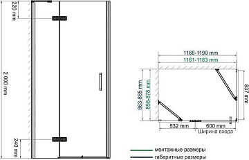 Душевой уголок Wasserkraft Aller White 10H07LW 120x90 см