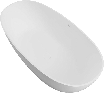 Ванна из искусственного камня Allen Brau Krion Oval 170x80 см, отдельностоящая, матовая белая, оваль