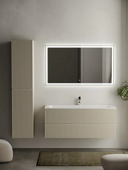 Тумба под раковину Sancos Snob R 120 подвесная Beige soft (капучино), SNR120CE Sancos — Оригинал
