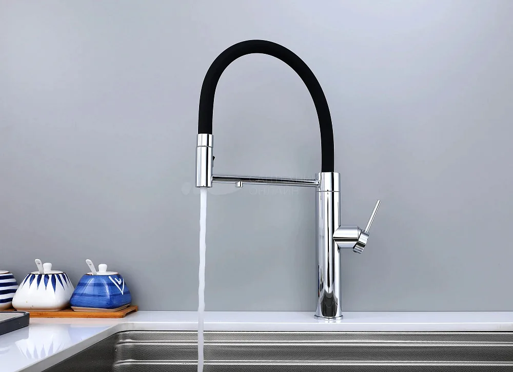 Смеситель для кухни Paulmark Ganymede Ga213199-CR с гибким изливом, хром Sancos — официальный сайт