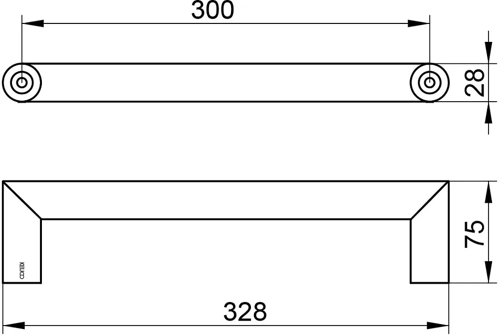 Поручень Keuco Reva 12807370000 черный Sancos — официальный сайт