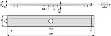 Душевой трап (лоток) AlcaPlast APZ13 -850, 85 см