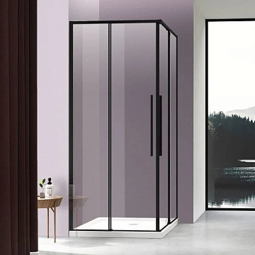Душевой уголок Vincea Slim-N VSS-4SN8010CLB 100x80, профиль черный