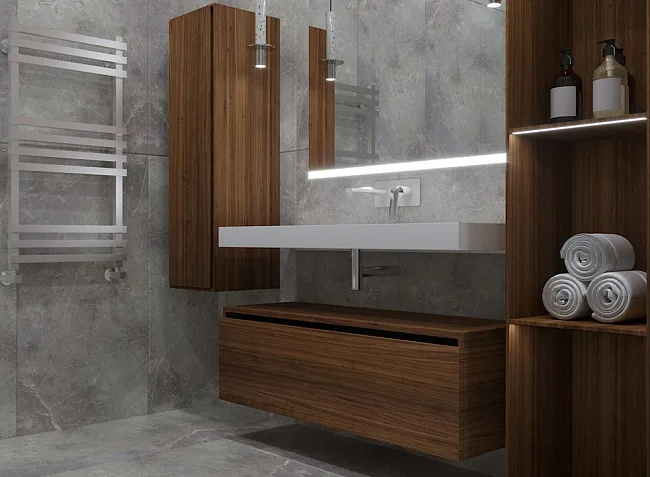 Тумба Armadi Art Flat Valessi Uno-S 100 dark oak Sancos — Оригинал