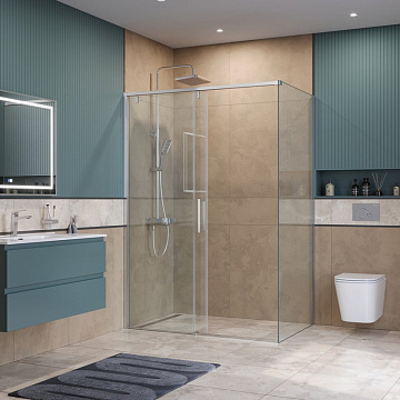 Душевой уголок BelBagno Soft Close-1 AH-1-130/90-C-Cr профиль хром