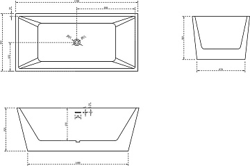 Акриловая ванна Abber 170x80 см, AB9224-1.7